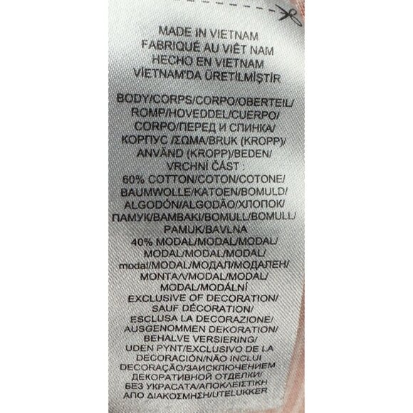 Lauren Ralph Lauren Top Womens XL Pink & White Striped Short-Sleeve Lightweight - Picture 7 of 9